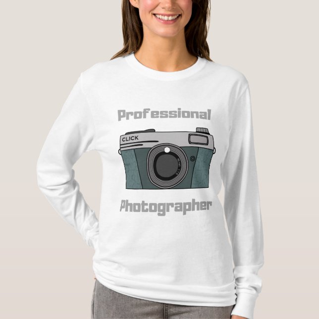 Camiseta Vintage Retro Professional Photographer Camera (Frente)