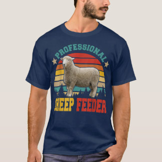 Camiseta Vintage Retro Professional Sheep Feeder Funny Farm
