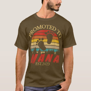 Camiseta Vintage Retro Promovido Para Nana Est 2023 Funny P