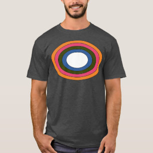 Camiseta Vintage Retro Rainbow Ellipse
