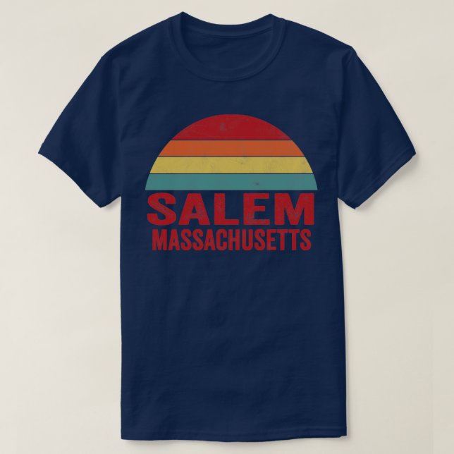 Camiseta Vintage Retro Salem Massachusetts (Frente do Design)