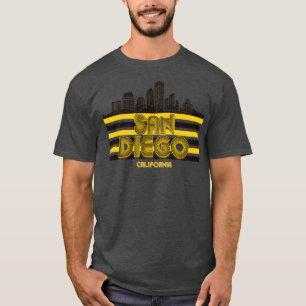 Camiseta Vintage Retro San Diego Skyline