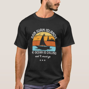 Camiseta Vintage Retro San Juan Islands Navegando