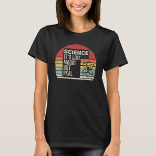 Camiseta Vintage Retro Science É como Magic mas real