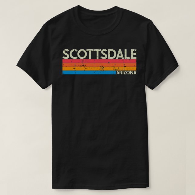 Camiseta Vintage Retro Scottsdale Arizona Distante (Frente do Design)