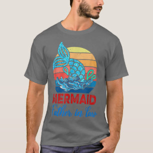 Camiseta Vintage Retro Sereia Pai Em Lei Sereia Engraçada