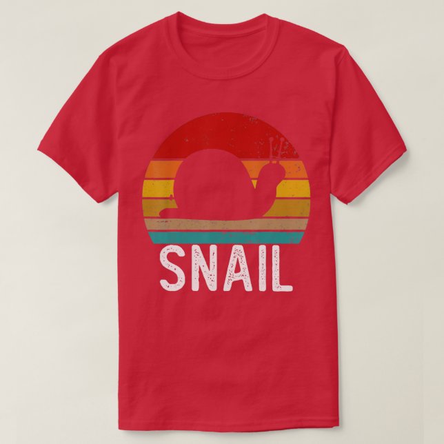 Camiseta Vintage Retro Snail Sunset 70s 80s 90s (Frente do Design)