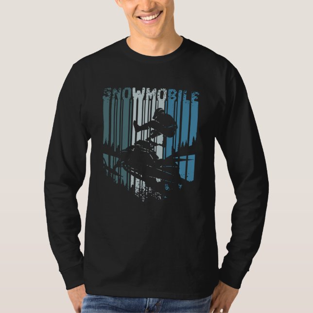 Camiseta Vintage Retro Snowmobile (Frente)