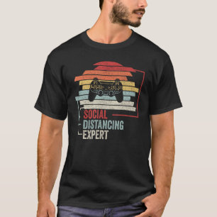 Camiseta Vintage Retro Social Distance Vide Especialista Em