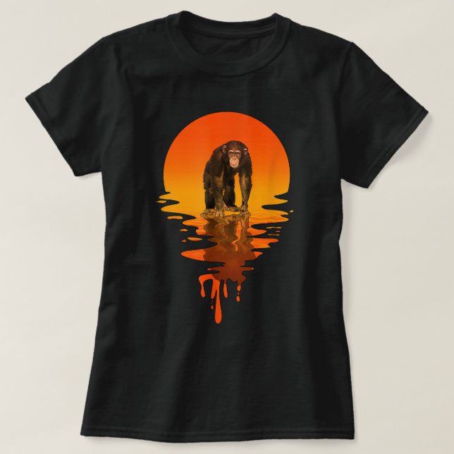 Camiseta Vintage Retro Style Chimpanzé (Frente do Design)