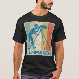 Camiseta Vintage Retro Style Filmmaker Camera Fotografia