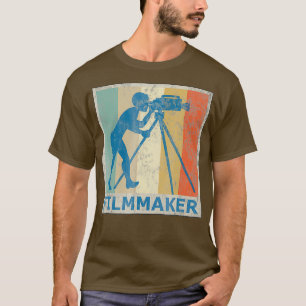 Camiseta Vintage Retro Style Filmmaker Camera Fotografia
