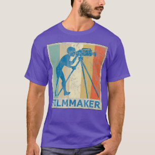 Camiseta Vintage Retro Style Filmmaker Camera Fotografia