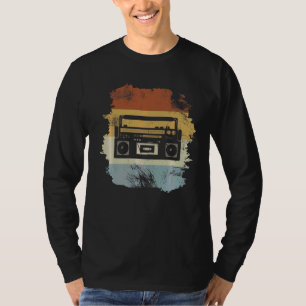 Camiseta Vintage Retro Style Ghetto Blaster Cassette
