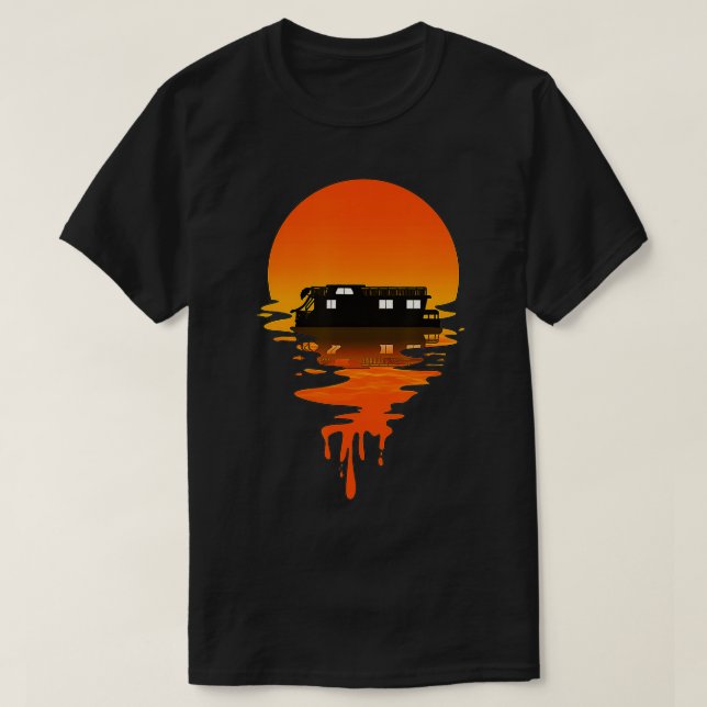 Camiseta Vintage Retro Style Houseboat (Frente do Design)