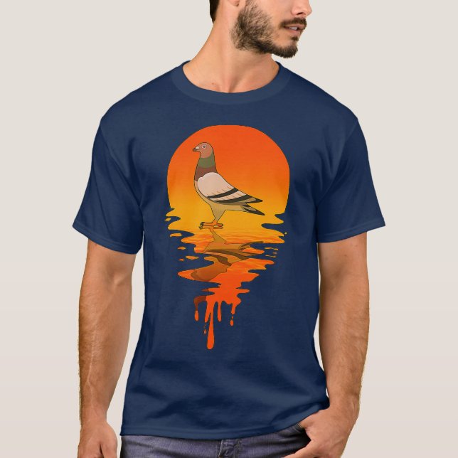Camiseta Vintage Retro Style Pigeon (Frente)