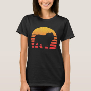 Camiseta Vintage Retro Style Sunset English Buldogue