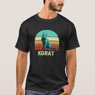 Camiseta Vintage Retro Style Sunset Korat Cat