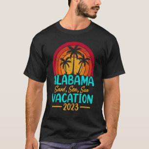 Camiseta Vintage Retro Summer Vacation 2023 Alabama Beach