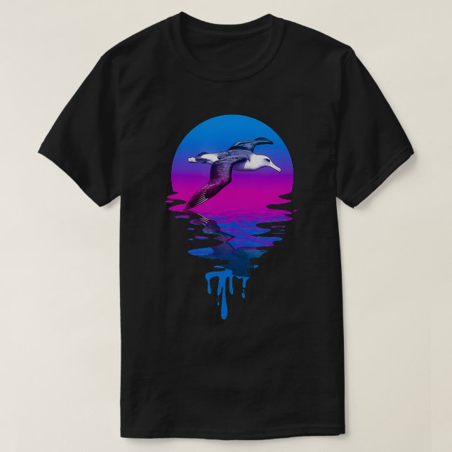 Camiseta Vintage Retro Sunset Albatroz (Frente do Design)