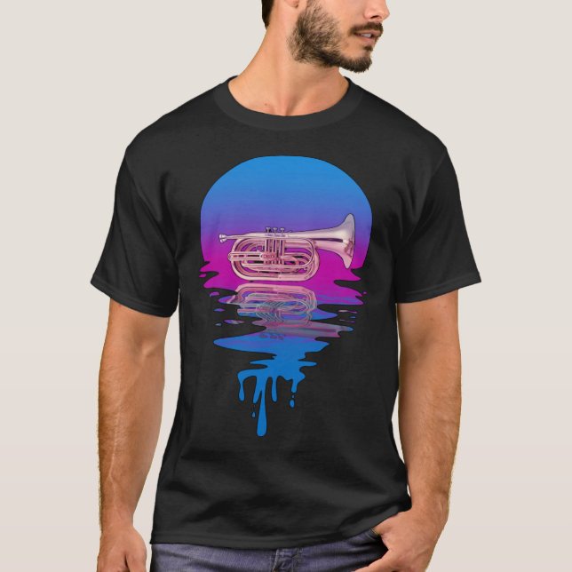 Camiseta Vintage Retro Sunset Baritone (Frente)