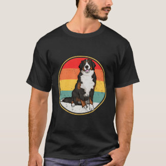 Camiseta Vintage Retro Sunset Bernese Mountain Dog