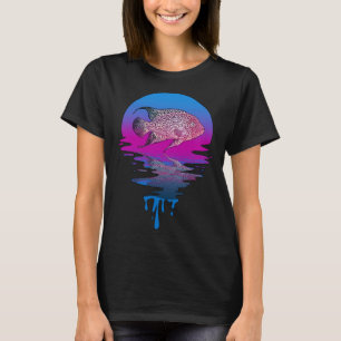 Camiseta Vintage Retro Sunset Cichlid