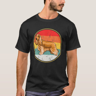 Camiseta Vintage Retro Sunset Cocker Spaniel Dog