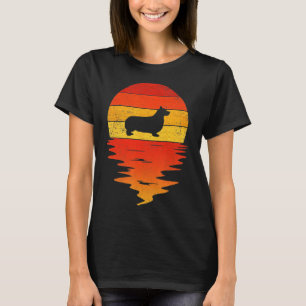 Camiseta Vintage Retro Sunset Corgi