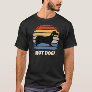 Camiseta Vintage Retro Sunset Cute Dachshund Sausiner