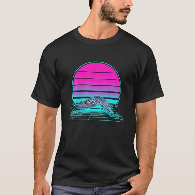 Camiseta Vintage Retro Sunset Cutlefish (Frente)