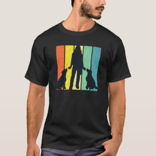 Camiseta Vintage Retro Sunset Dog Trainer E Dois Cães