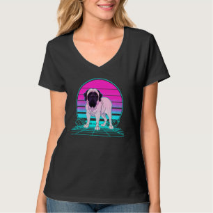 Camiseta Vintage Retro Sunset English Mastiff
