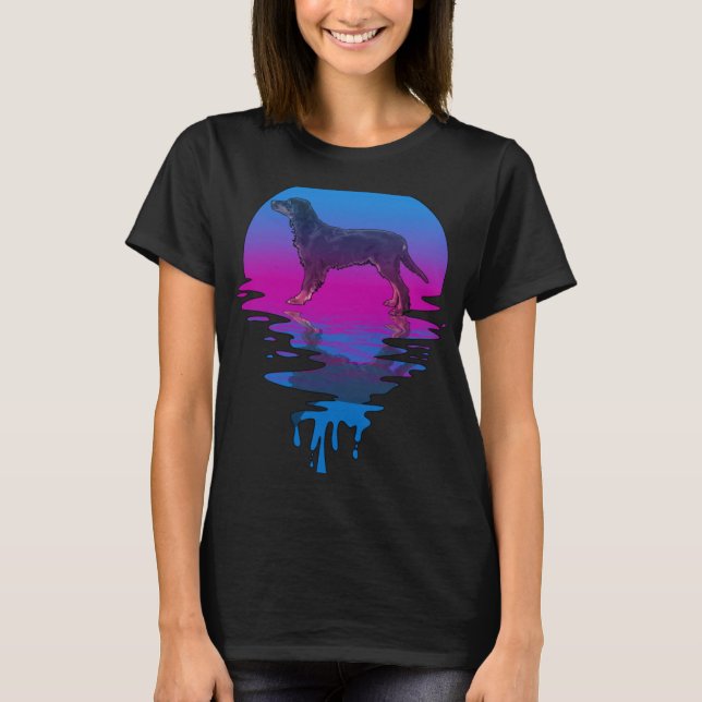 Camiseta Vintage Retro Sunset Gordon Setter (Frente)