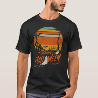 Camiseta Vintage Retro Sunset Halloween