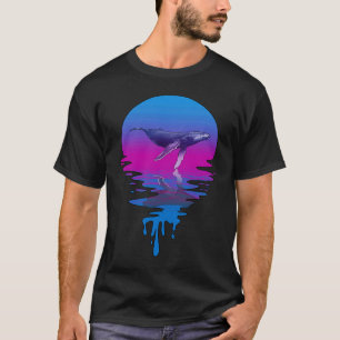 Camiseta Vintage Retro Sunset Humpback Whale