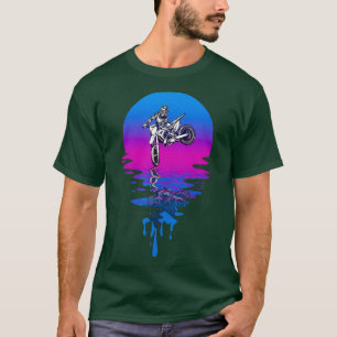 Camiseta Vintage Retro Sunset Motocross Bike