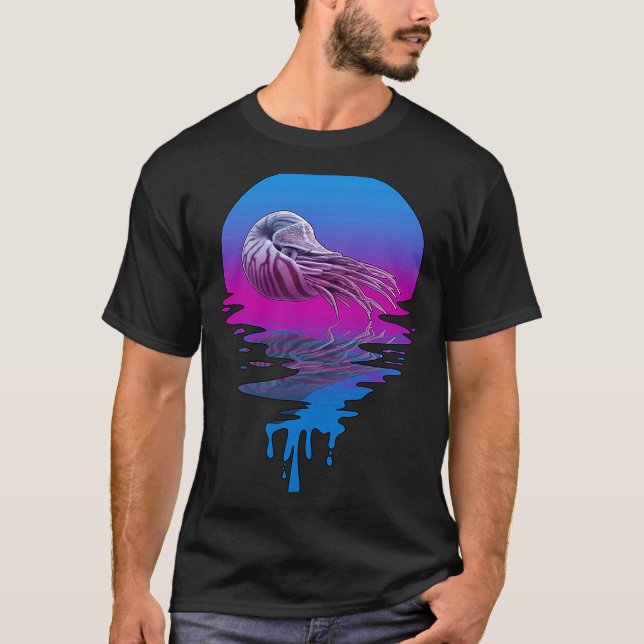 Camiseta Vintage Retro Sunset Nautilus (Frente)
