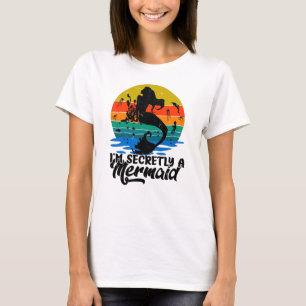 Camiseta Vintage Retro Sunset Secretamente Uma Sereia
