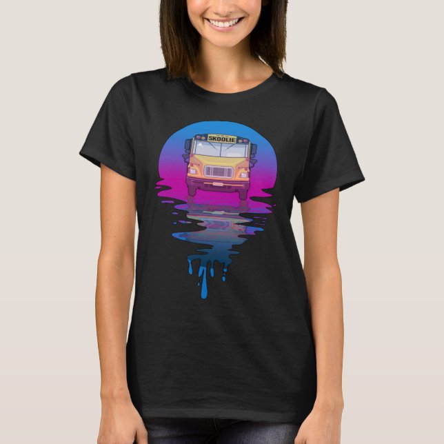 Camiseta Vintage Retro Sunset Skoolie (Frente)