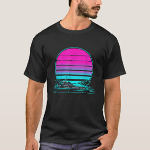 Camiseta Vintage Retro Sunset Tugboat