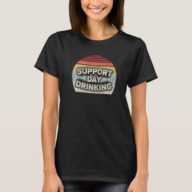 Camiseta Vintage Retro Support Day Álcool Whiskey (Frente)