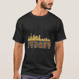 Camiseta Vintage Retro Sydney Austrália Skyline