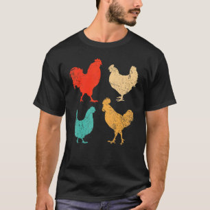 Camiseta Vintage Retro Tipos De Aves De Capoeira