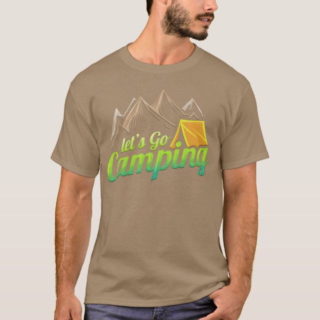 Camiseta Vintage Retro Vamos Acampar Athe Montanhas fami (Frente)