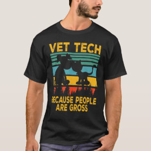 Camiseta Vintage Retro Vet Tech Porque As Pessoas São Bruta