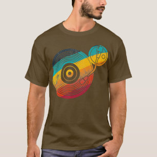 Camiseta Vintage Retro Vinyl Turntable LP Records Vinyls