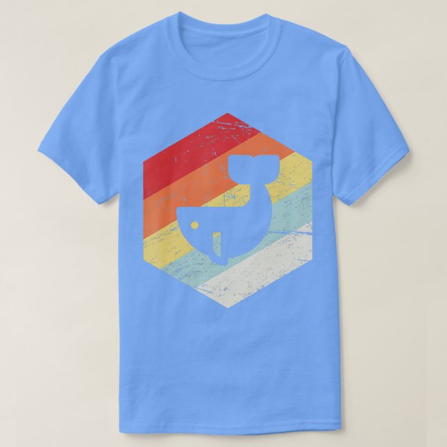 Camiseta Vintage Retro Whale 1 (Frente do Design)