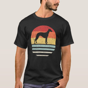 Camiseta Vintage Retro Whippet Dog Mãe Pai Cachorro Cortado