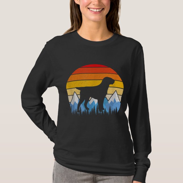 Camiseta Vintage Retro Wirehaired Apontando Griffon (Frente)